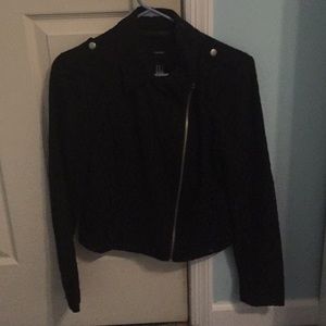 Forever 21 Black Lace Moto Jacket